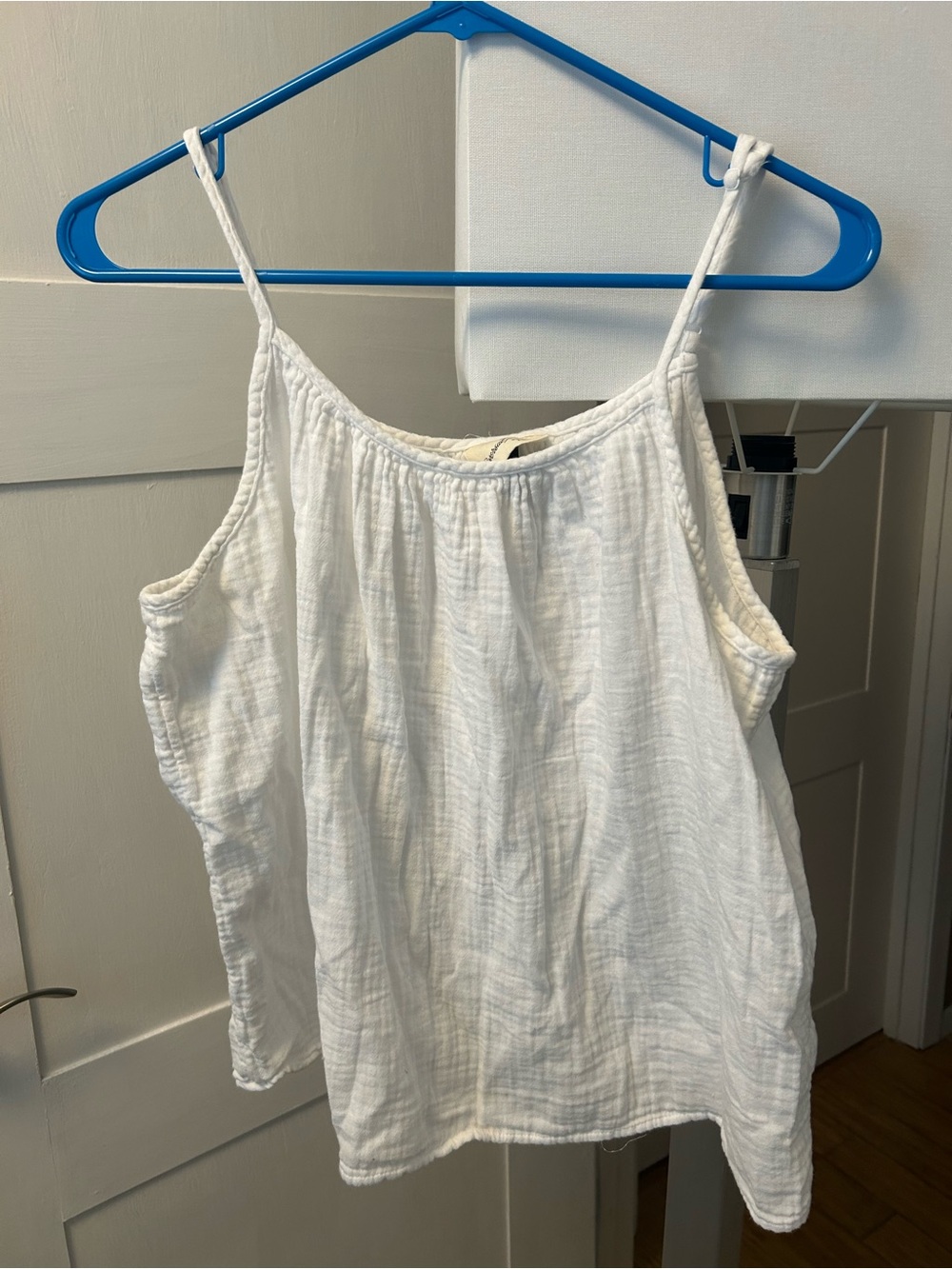Universal Thread White Gauze Spaghetti Strap Cami
